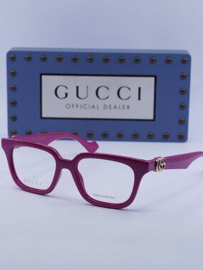Gucci GG1536O 010 Square Eyeglasses - Red 51mm